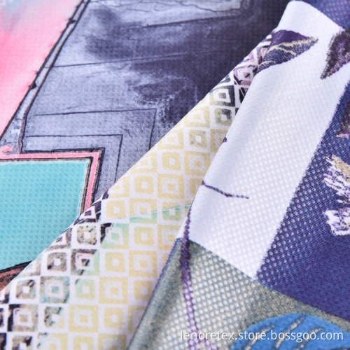 Polyester Foil Print Knit 4-Way Stretch Jersey Fabric